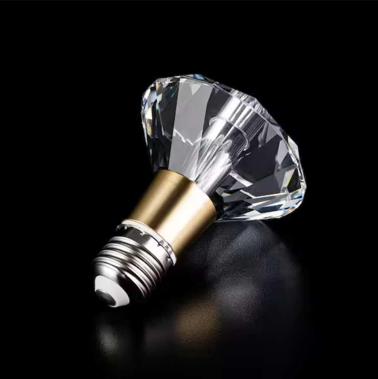 5-Watt Equivalent Round Diamond Shaped E26/27 Crystal LED Light Bulb