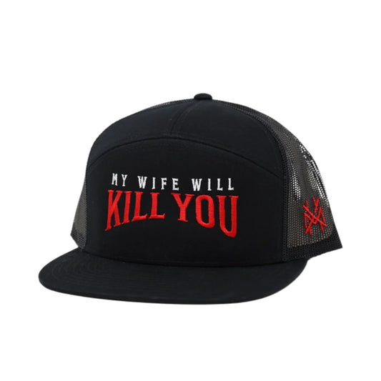 Colorblock trucker hat – My Wife Will Kill You