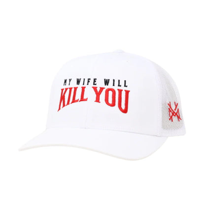 Colorblock trucker hat – My Wife Will Kill You